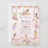 Whimsical Fairies Baby Shower Flower Garden Meadow