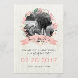 Reserva La Fecha Whimsical Floral Save the Date Photo Card