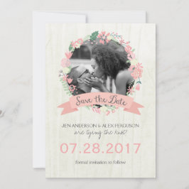 Reserva La Fecha Whimsical Floral Save the Date Photo Card