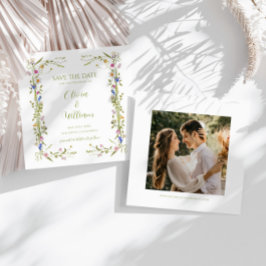 Reserva La Fecha Whimsical Garden Wildflower Boda