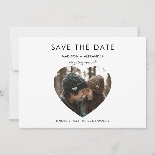Reserva La Fecha Whimsical Heart Save the Date Photo (Anverso)