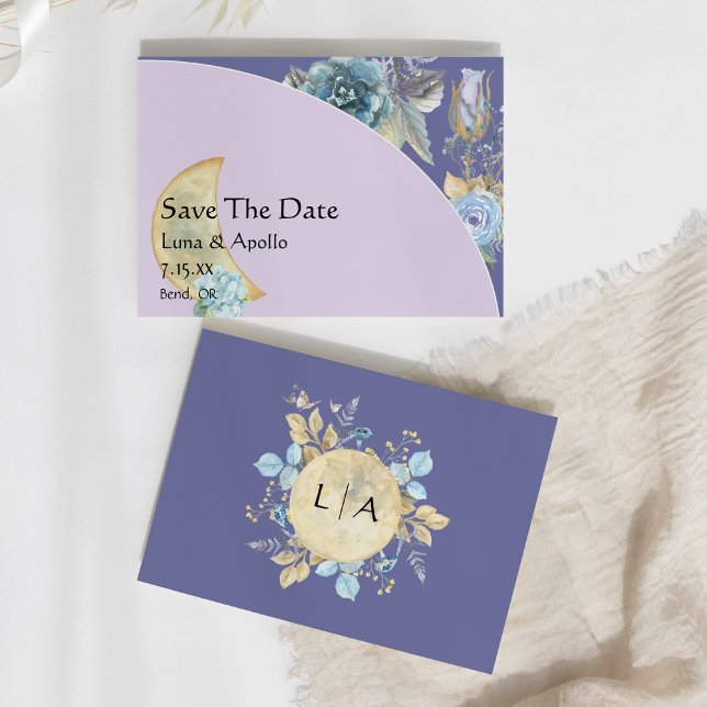 Reserva La Fecha Whimsical Moon Purple Boda (Subido por el creador)