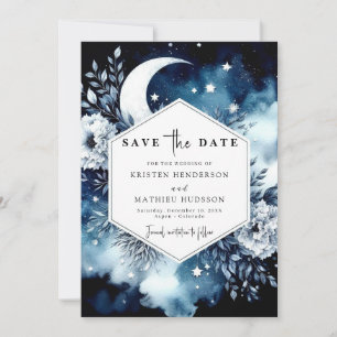 Reserva La Fecha Whimsical Watercolor Moonlit Boda
