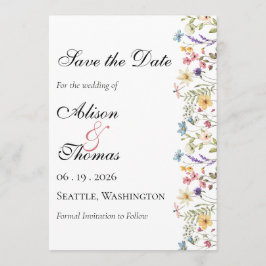 Reserva La Fecha Whimsical Wildflower Meadow Wedding Save The Date