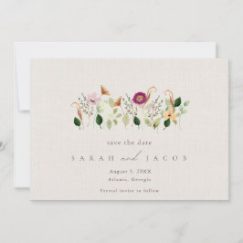 Reserva La Fecha Whimsical Wildflowers Wedding 
