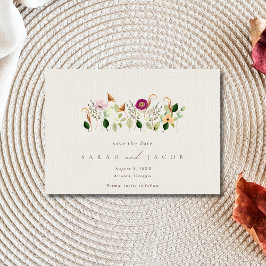 Reserva La Fecha Whimsical Wildflowers Wedding 