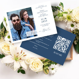 Reserva La Fecha Whimsy Bliss Blue Jeans Inspired Photo QR