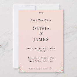 Reserva La Fecha Whispered Petals Elegant Minimalist Save the Date