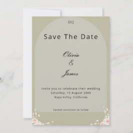 Reserva La Fecha Whispered Petals Elegant Minimalist Save the Date