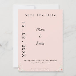Reserva La Fecha Whispered Petals Elegant Minimalist Save the Date