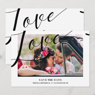 Reserva La Fecha White Luxury Minimalist Love Quote Photo