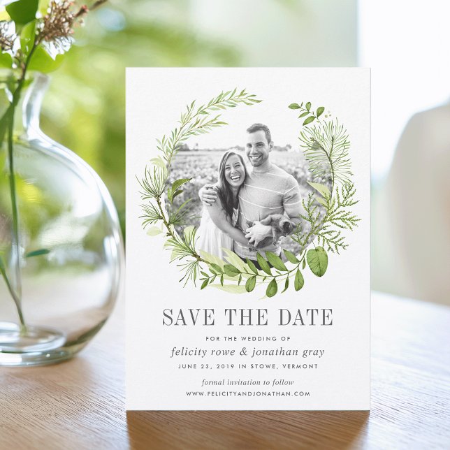 Reserva La Fecha Wild Meadow Photo Save the Date Card (Subido por el creador)