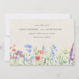 Reserva La Fecha Wildflower Boho Wedding Photo 