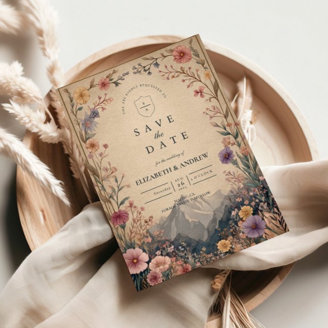 Reserva La Fecha Wildflower Mountain Botanical Wedding (Subido por el creador)