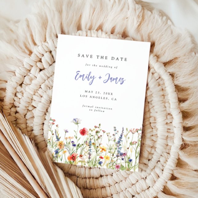 Reserva La Fecha Wildflower Wedding Save The Date (Subido por el creador)