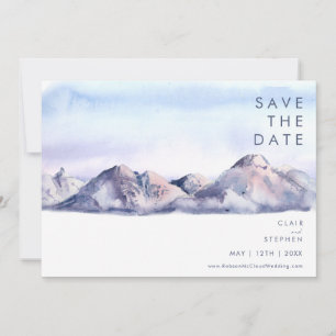 Reserva La Fecha Winter Mountain Sunset Save The Date