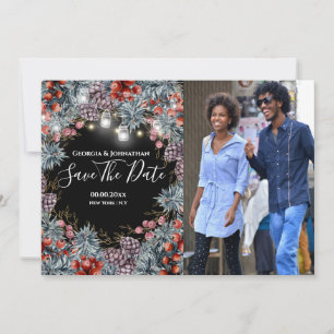 Reserva La Fecha Winter wonderland berry vacaciones foto wreath neg
