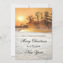 Reserva La Fecha Winter Wonderland First Christmas Photo Card