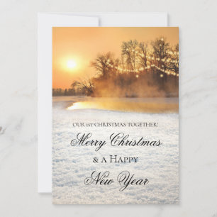 Reserva La Fecha Winter Wonderland First Christmas Photo Card