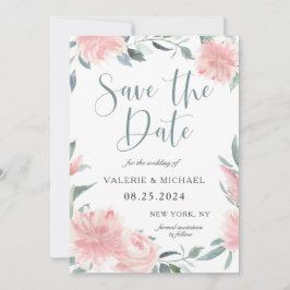 Reserva La Fecha Wispy Pink Watercolor Floral Wedding Save the Date