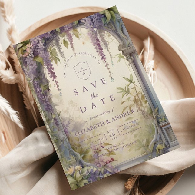 Reserva La Fecha Wisteria Arch Botanical Wedding (Subido por el creador)