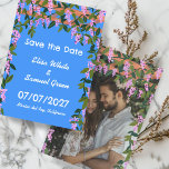 Reserva La Fecha Wisteria Vines Personalizado Floral Boda fotográfi<br><div class="desc">Diseño perfecto para divertirse, ahorre la tarjeta de cita. ¡La mano hizo arte para ti! ¡TODO PERSONALIZABLE! Haga clic en "Personalizar" para editar el texto y añadir la foto al fondo. Haga clic en "editar usando la herramienta de diseño" para ajustar las fuentes, colores y colocaciones y para borrar el...</div>