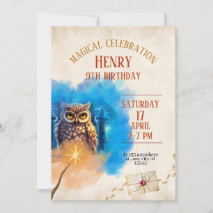 Reserva La Fecha Wizard School Themed Birthday Party Invitation