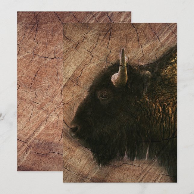 Reserva La Fecha Wood Bison Buffalo (Anverso / Reverso)