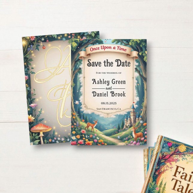 Reserva La Fecha Woodland Enchanted Forest Castle Fairytale Boda (Subido por el creador)