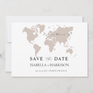 Reserva La Fecha World Map Save the Date Template