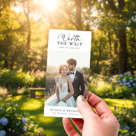 Reserva La Fecha Worth the Wait Wedding Postponement Bookmark Photo