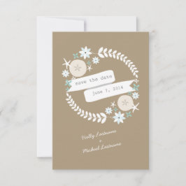 Reserva La Fecha Wreath Beach y Banner Salven la fecha