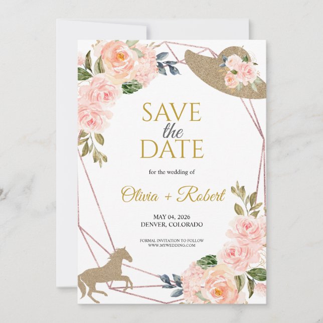 Reserva La Fecha ¡Y se van al altar! Tema del Derby (Anverso)