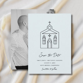 Reserva La Fecha Yendo a la Capilla Foto Boda
