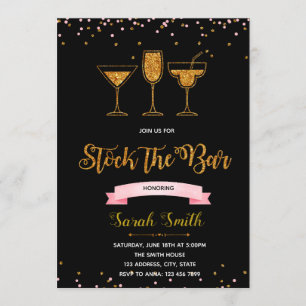 Reserva la invitación de la ducha de bar