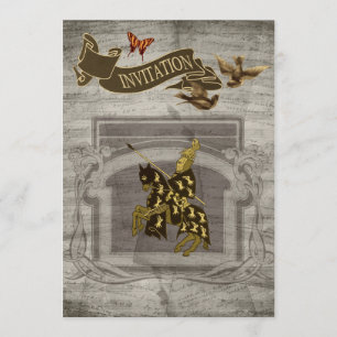 Reserva medieval del caballero las tarjetas de