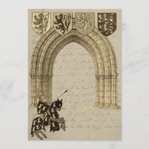 Reserva medieval del caballero las tarjetas de