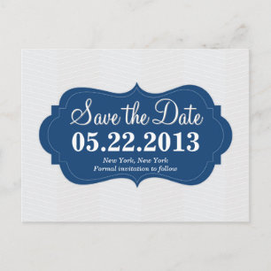 Reserva moderna del azul la postal de la fecha