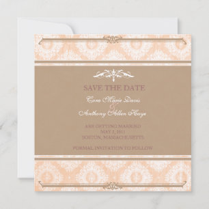 Reserva rosada del damasco de Victoria la tarjeta