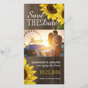 Reserva rústica del girasol las tarjetas de la