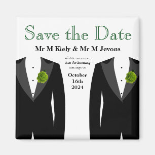 Reserva verde del clavel la boda gay del imán de