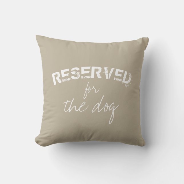 reservada para la cita del perro almohada beige y  (Anverso)
