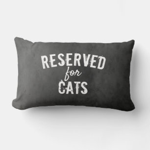 reservado para gatos cita almohada gris angustiado