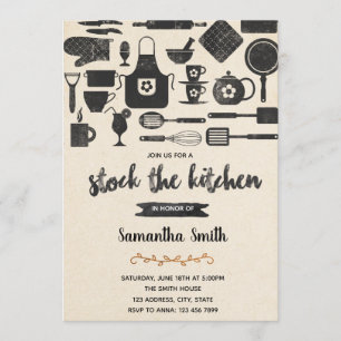 Reservar la ducha de novia de la cocina Invitación