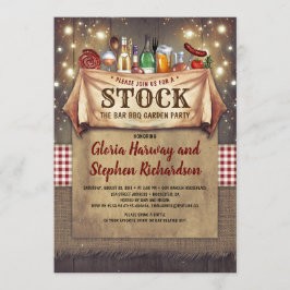Reservar Las Invitaciones Rústicas De Bar BBQ