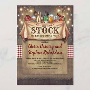 Reservar Las Invitaciones Rústicas De Bar BBQ