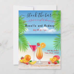 Reserve el bar Cocktails Parejas Ducha Invitación