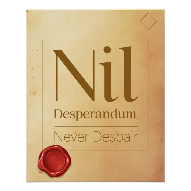 Resilience Motivational Quote - Latin Poster Art (Anverso)