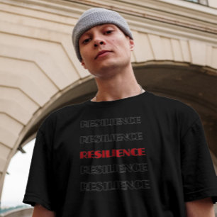 RESILIENCIA diseño de camisetas de palabra repetid