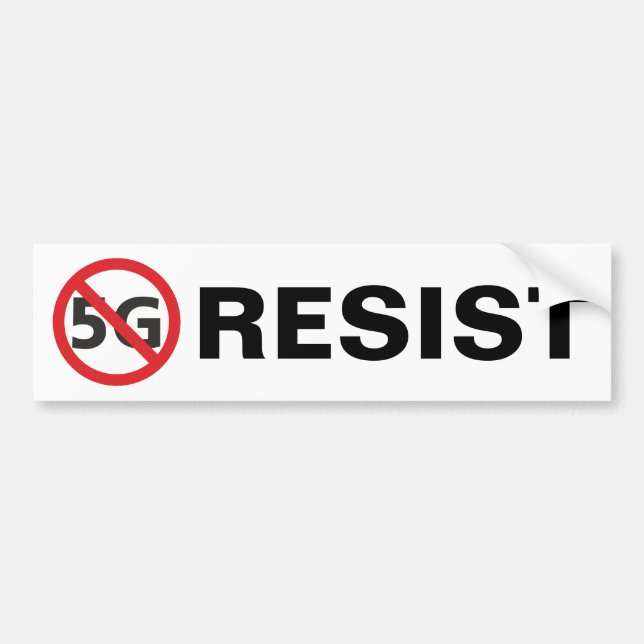 Resista a la pegatina para el parachoques 5G (Frente)
